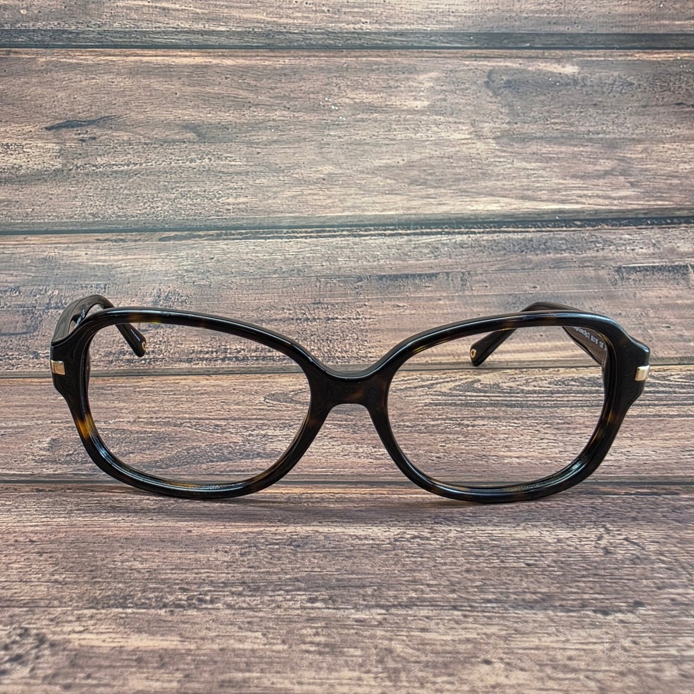 Coach HC 8105 Amber Eyeglasses Frames Dark Tortoise Beige Ocelot 58-16-135